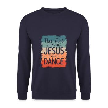 Ich bin die verrückte Reha-Krankenschwester, die dich vor RN gewarnt hat - Unisex Pullover - Navy - Vorne - Alina (178cm) & Michal (187cm)