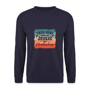 Ich bin die verrückte Reha-Krankenschwester, vor der sie dich gewarnt haben - Unisex Pullover - Navy - Vorne - Alina (178cm) & Michal (187cm)