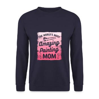 Ich bin die verrückte Reha-Krankenschwester, die dich vor RN gewarnt hat - Unisex Pullover - Navy - Vorne - Alina (178cm) & Michal (187cm)