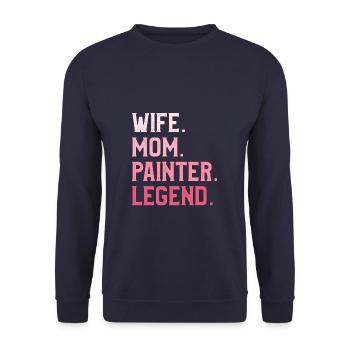 I'm The Crazy Rehab Nurse They Warned You About RN - Unisex Sweatshirt - navy - Front - Alina (178cm) & Michal (187cm)