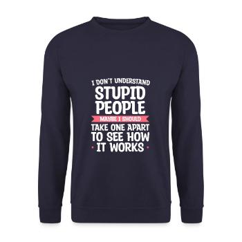 I'm The Crazy Rehab Nurse They Warned You About RN - Unisex Sweatshirt - navy - Front - Alina (178cm) & Michal (187cm)