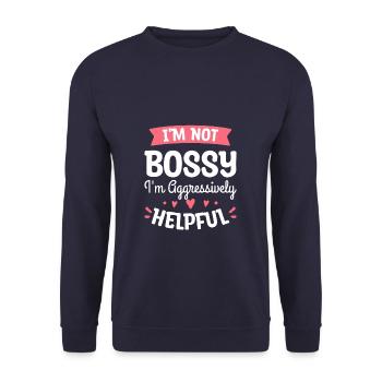 Ich bin die verrückte Reha-Krankenschwester, die dich vor RN gewarnt hat - Unisex Pullover - Navy - Vorne - Alina (178cm) & Michal (187cm)