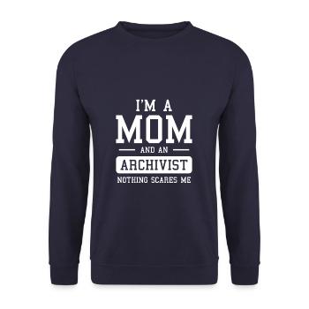 I'm The Crazy Rehab Nurse They Warned You About RN - Unisex Sweatshirt - navy - Front - Alina (178cm) & Michal (187cm)