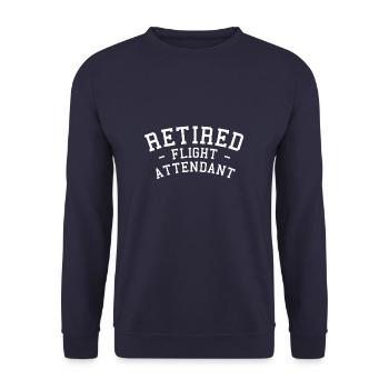 Flugbegleiter im Ruhestand Luftfahrt im Ruhestand - Unisex Pullover - Navy - Vorne - Alina (178cm) & Michal (187cm)