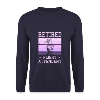 Flugbegleiter im Ruhestand Luftfahrt im Ruhestand - Unisex Pullover - Navy - Vorne - Alina (178cm) & Michal (187cm)