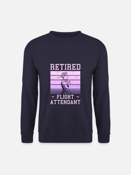 Retired Flight Attendant Aviation Retirement - Unisex Sweatshirt - navy