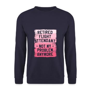 Flugbegleiterin im Ruhestand nicht mehr mein Problem - Unisex Pullover - Navy - Vorne - Alina (178cm) & Michal (187cm)