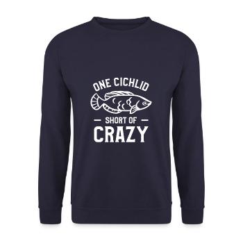 Un Cichlidé De Poissonnier Fou Poissonnier - Sweat-shirt Unisexe - marine - Devant - Alina (178cm) & Michal (187cm)