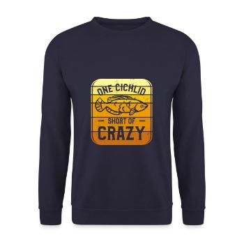 Un Cichlidé De Poissonnier Fou Poissonnier - Sweat-shirt Unisexe - marine - Devant - Alina (178cm) & Michal (187cm)