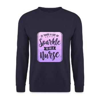 Il faut beaucoup d’éclat pour être infirmière infirmière infirmière - Sweat-shirt Unisexe - marine - Devant - Alina (178cm) & Michal (187cm)