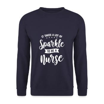 Il faut beaucoup d’éclat pour être infirmière infirmière infirmière - Sweat-shirt Unisexe - marine - Devant - Alina (178cm) & Michal (187cm)