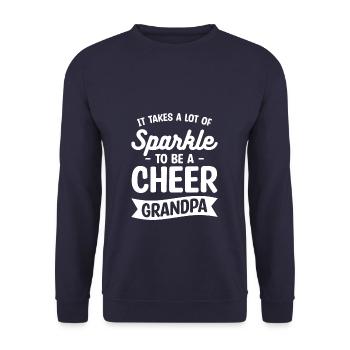 It Takes A Lot Of Sparkle To Be A Cheer Grandpa - Unisex Sweatshirt - navy - Front - Alina (178cm) & Michal (187cm)