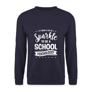 It Takes A Lot Of Sparkle To Be A School - Unisex Sweatshirt - navy - Front - Alina (178cm) & Michal (187cm)