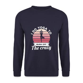 Je fais du yoga pour brûler la méditation folle - Sweat-shirt Unisexe - marine - Devant - Alina (178cm) & Michal (187cm)