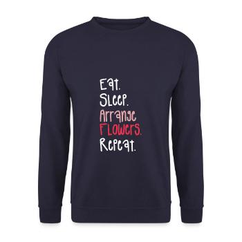 Manger dormir Arranger les fleurs Répéter Fleuriste Fleuriste - Sweat-shirt Unisexe - marine - Devant - Alina (178cm) & Michal (187cm)