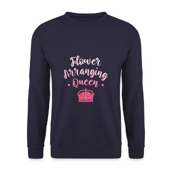 Flower Arranging Queen Floristry Florist - Unisex Sweatshirt - navy - Front - Alina (178cm) & Michal (187cm)