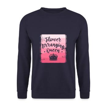 Flower Arranging Queen Floristry Florist - Unisex Sweatshirt - navy - Front - Alina (178cm) & Michal (187cm)