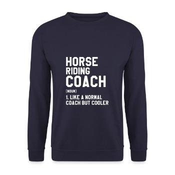 Entraîneur d’équitation comme un entraîneur normal mais plus cool - Sweat-shirt Unisexe - marine - Devant - Alina (178cm) & Michal (187cm)