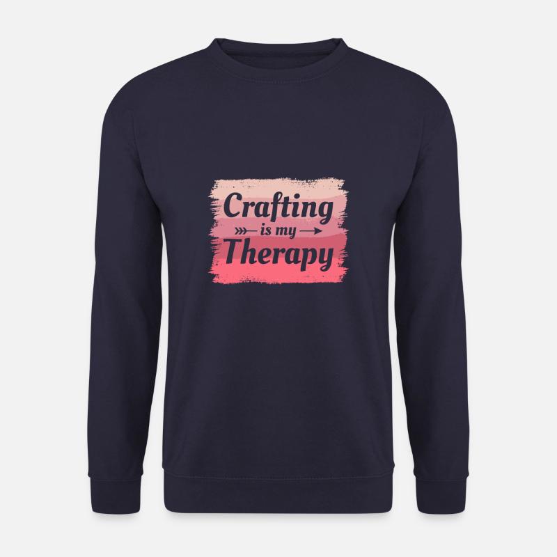 Basteln ist meine Therapie Basteln DIY Crafter - Unisex Pullover - Navy