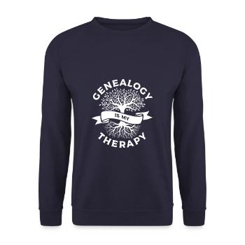La généalogie est ma thérapie Généalogistes Généalogistes - Sweat-shirt Unisexe - marine - Devant - Alina (178cm) & Michal (187cm)