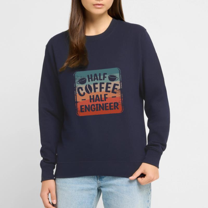 Half Coffee Half Engineer Engineering Unisex Sweatshirt