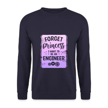 Vergiss Prinzessin, ich will Ingenieurin werden - Unisex Pullover - Navy - Vorne - Alina (178cm) & Michal (187cm)