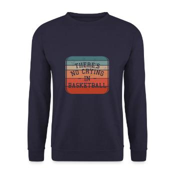 Rétro Il n’y a pas de pleurs au basketball - Sweat-shirt Unisexe - marine - Devant - Alina (178cm) & Michal (187cm)
