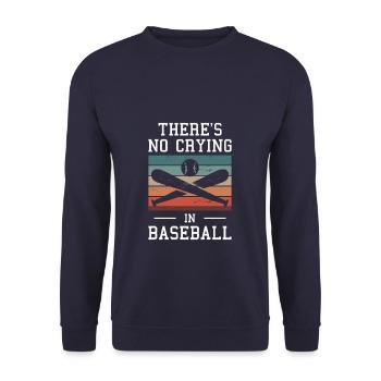 Retro There's No Crying In Softball Softballer - Unisex Sweatshirt - navy - Front - Alina (178cm) & Michal (187cm)