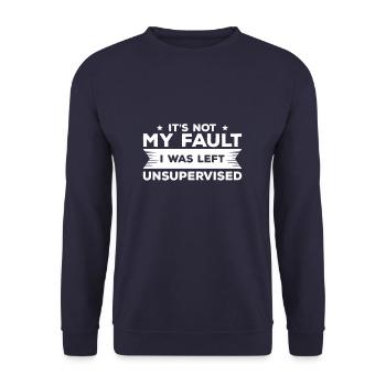 Ce n’est pas de ma faute si j’ai été laissé sans sarcasme supervisé - Sweat-shirt Unisexe - marine - Devant - Alina (178cm) & Michal (187cm)