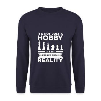 It's Not Just A Hobby It's My Escape From Reality - Unisex Sweatshirt - navy - Front - Alina (178cm) & Michal (187cm)