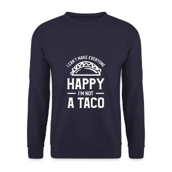 Je ne peux pas rendre tout le monde heureux Je ne suis pas un taco Tacos - Sweat-shirt Unisexe - marine - Devant - Alina (178cm) & Michal (187cm)