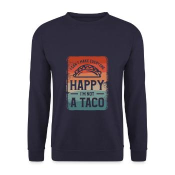 Je ne peux pas rendre tout le monde heureux Je ne suis pas un taco Tacos - Sweat-shirt Unisexe - marine - Devant - Alina (178cm) & Michal (187cm)