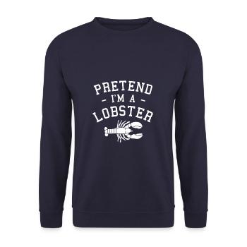 Tu so, als wäre ich ein Hummer Lustiges Halloween-Kostüm - Unisex Pullover - Navy - Vorne - Alina (178cm) & Michal (187cm)