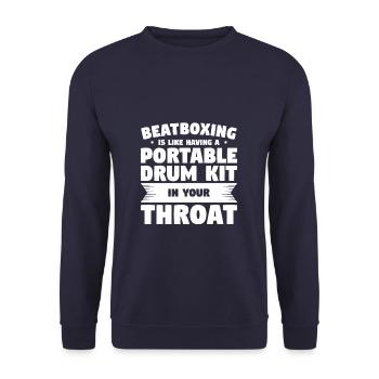 Beatboxing Is Like Having A Portable Drum Kit In - Unisex Sweatshirt - navy - Front - Alina (178cm) & Michal (187cm)