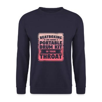 Beatboxing Is Like Having A Portable Drum Kit In - Unisex Sweatshirt - navy - Front - Alina (178cm) & Michal (187cm)
