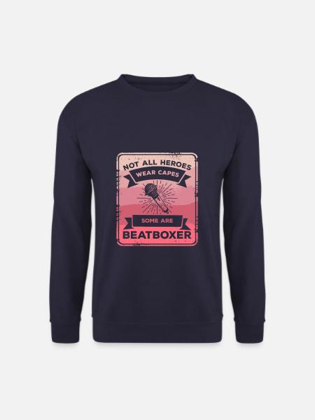Niet alle helden dragen capes, sommige zijn beatboxer - Uniseks sweater - navy