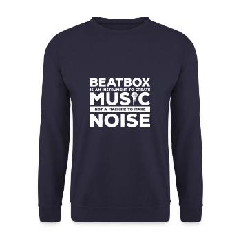 Beatbox ist ein Instrument zum Erstellen von Musik, kein - Unisex Pullover - Navy - Vorne - Alina (178cm) & Michal (187cm)