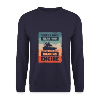 Désolé, je ne peux pas vous entendre sur le son de mon - Sweat-shirt Unisexe - marine - Devant - Alina (178cm) & Michal (187cm)