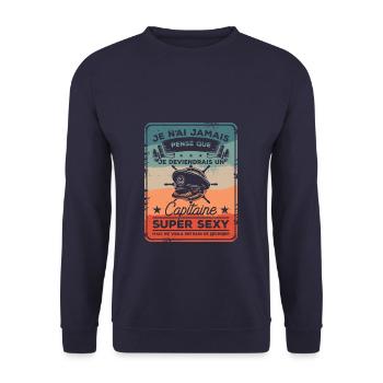 Je N'ai Jamais Pensé Que Je Deviendrais Un - Sweat-shirt Unisexe - marine - Devant - Alina (178cm) & Michal (187cm)