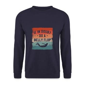 En cas de doute, faites un plongeur de plongée en falaise de flop ventre - Sweat-shirt Unisexe - marine - Devant - Alina (178cm) & Michal (187cm)