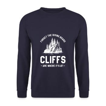 Oubliez que les falaises du plongeoir sont là où il se trouve - Sweat-shirt Unisexe - marine - Devant - Alina (178cm) & Michal (187cm)