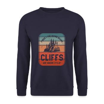 Oubliez que les falaises du plongeoir sont là où il se trouve - Sweat-shirt Unisexe - marine - Devant - Alina (178cm) & Michal (187cm)