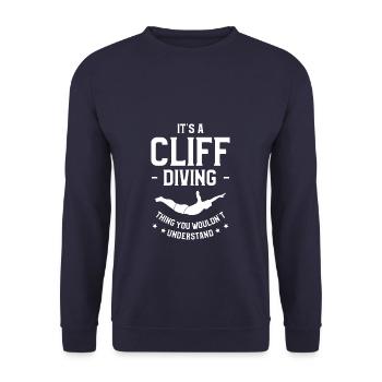 C’est une chose de plongée en falaise que vous ne comprendriez pas - Sweat-shirt Unisexe - marine - Devant - Alina (178cm) & Michal (187cm)