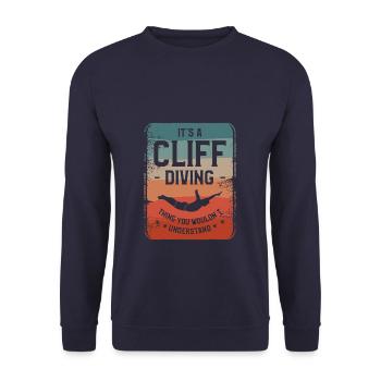C’est une chose de plongée en falaise que vous ne comprendriez pas - Sweat-shirt Unisexe - marine - Devant - Alina (178cm) & Michal (187cm)
