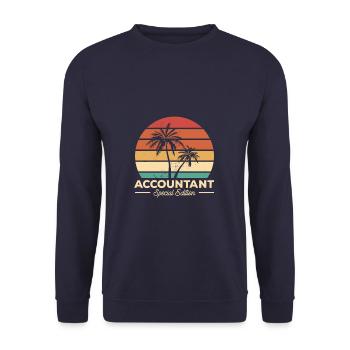 Rétro Comptable Édition spéciale Comptabilité CPA - Sweat-shirt Unisexe - marine - Devant - Alina (178cm) & Michal (187cm)