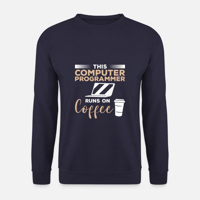 Dieser Computerprogrammierer läuft auf Kaffee - Unisex Pullover - Navy