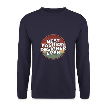 Vintage Best Fashion Designer Ever Designing - Unisex Sweatshirt - navy - Front - Alina (178cm) & Michal (187cm)