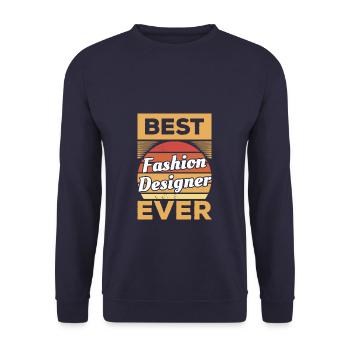 Vintage Best Fashion Designer Ever Designing - Unisex Sweatshirt - navy - Front - Alina (178cm) & Michal (187cm)