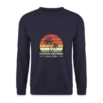 Vintage Fashion Designer Special Edition Designing - Unisex Sweatshirt - navy - Front - Alina (178cm) & Michal (187cm)