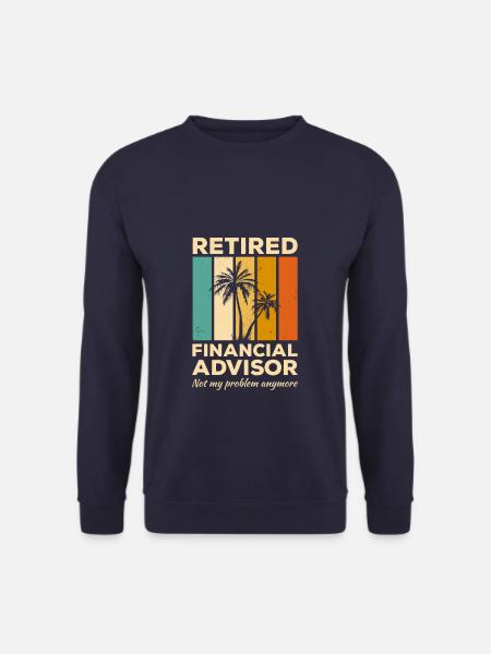 Asesor financiero retirado vintage no es mi problema - Sudadera unisex - azul marino